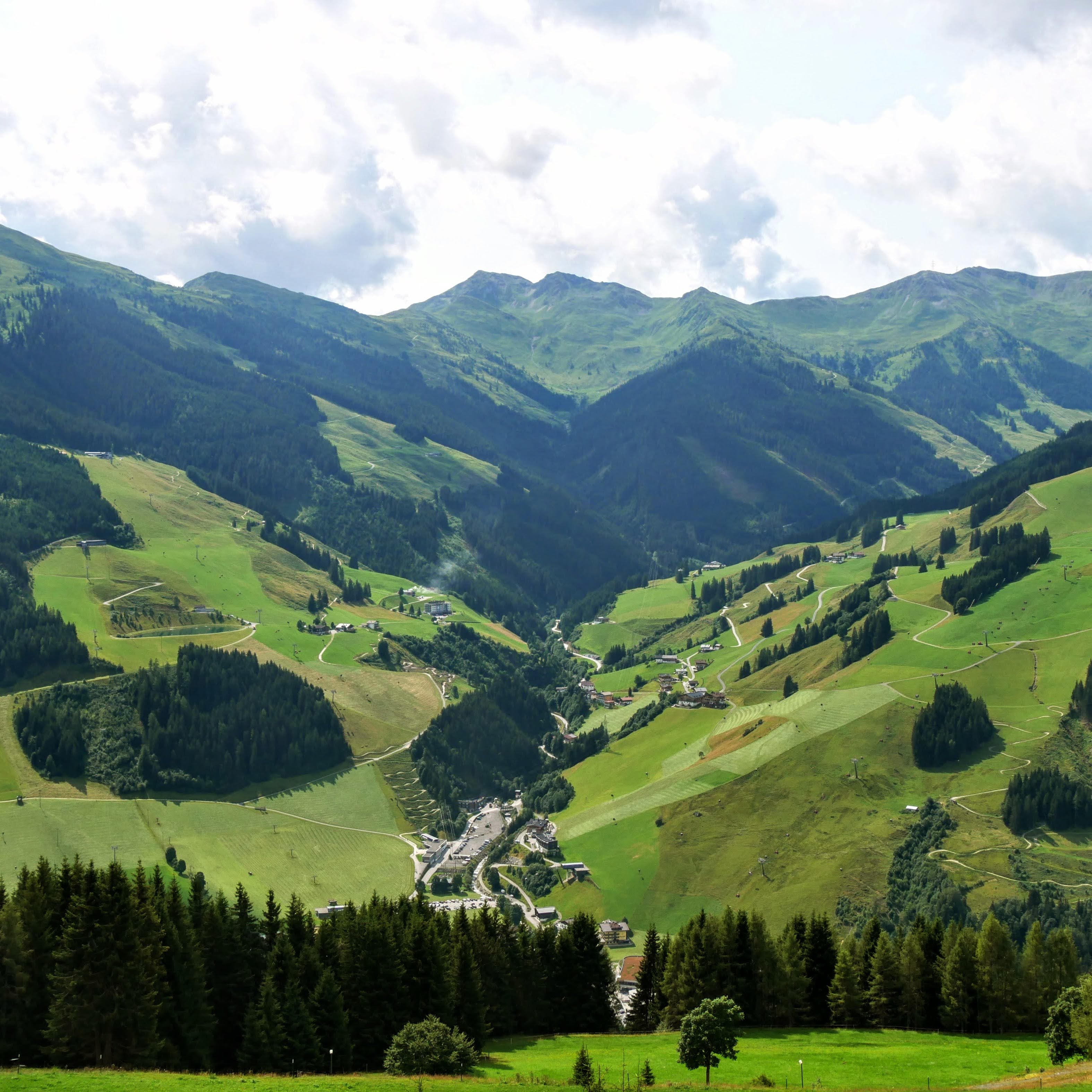 Uitzicht in Saalbach Hinterglemm